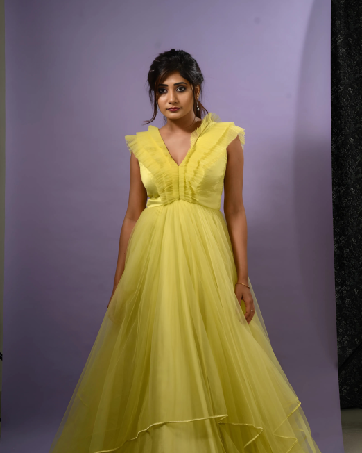 Layered net frock