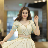 Hand embroidered lehenga and blouse