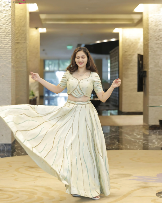 Hand embroidered lehenga and blouse