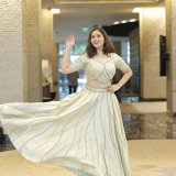 Hand embroidered lehenga and blouse